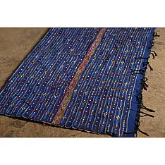 सूती ▦ Handloom Cotton Saree ~ Kantha work ~ 48