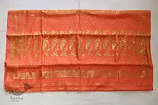 Indrani . इंद्राणी | Jacquard Hand loom ~ Dhakai Zari Jamdani Saree ~ Peach Orange