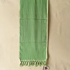 Mountain Loom ✜ Handloom Cotton Scarf - Light Green