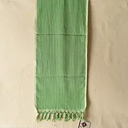 Mountain Loom ✜ Handloom Cotton Scarf - Light Green