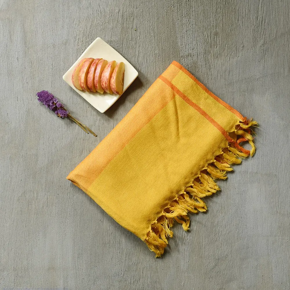 Shop Handwoven Himalayan Woolen Stole ~ Yellow