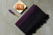Falguni | Handloom Himalayan Woolen Stole ~ Black Stripes