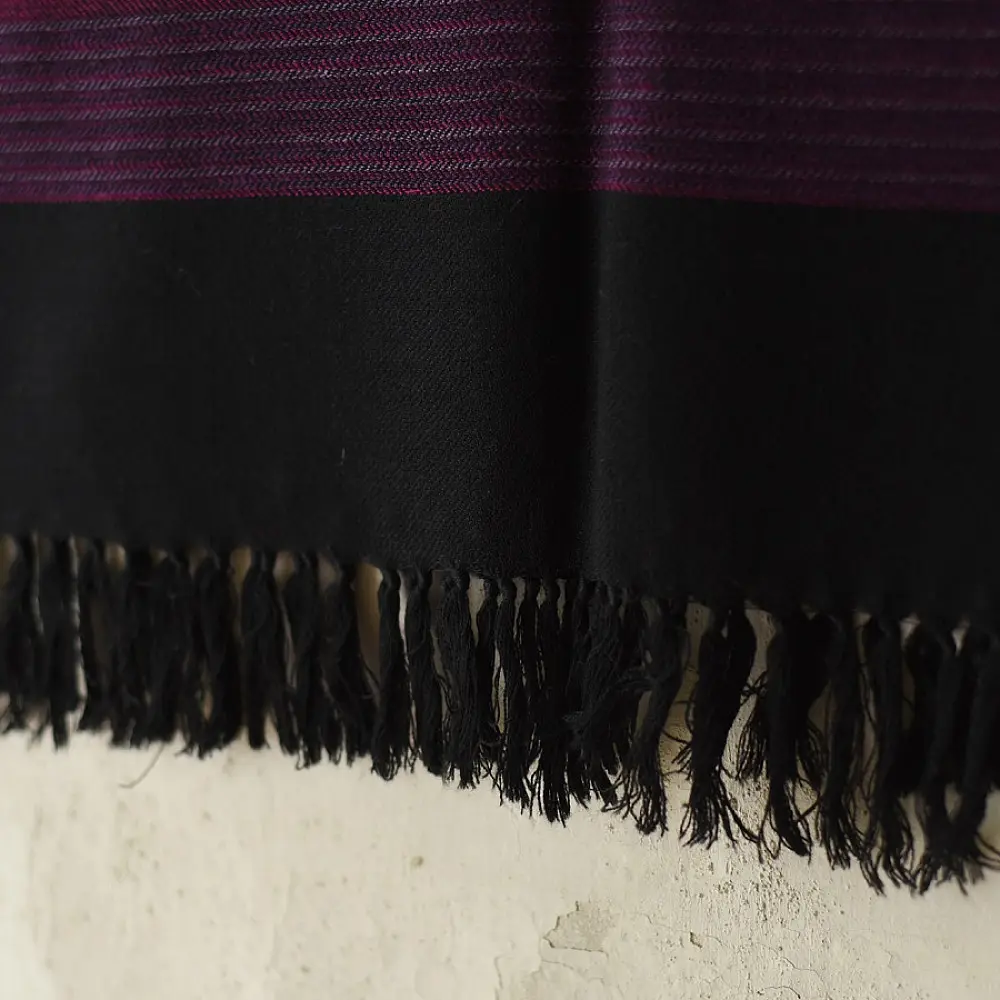 Shop Himalayan Handloom Woolen Stole - Black Stripes