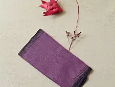 Mountain Loom ✜ Handwoven Cotton Scarf - Purple