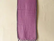 Mountain Loom ✜ Handwoven Cotton Scarf - Purple