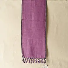 Mountain Loom ✜ Handwoven Cotton Scarf - Purple