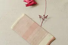 Mountain Loom ✜ Handwoven Pure Cotton Scarf- Off White