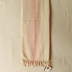 Mountain Loom ✜ Handwoven Pure Cotton Scarf- Off White