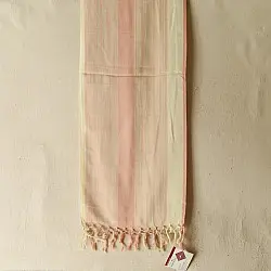 Mountain Loom ✜ Handwoven Pure Cotton Scarf- Off White