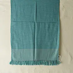 Falguni | Handloom Himalayan Woolen Stole ~ Green Stripe