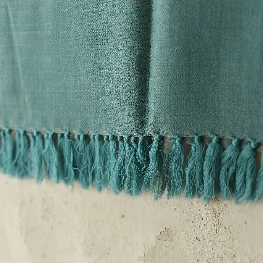 Shop Himalayan Handloom Woolen Stole ~ Green Stripe