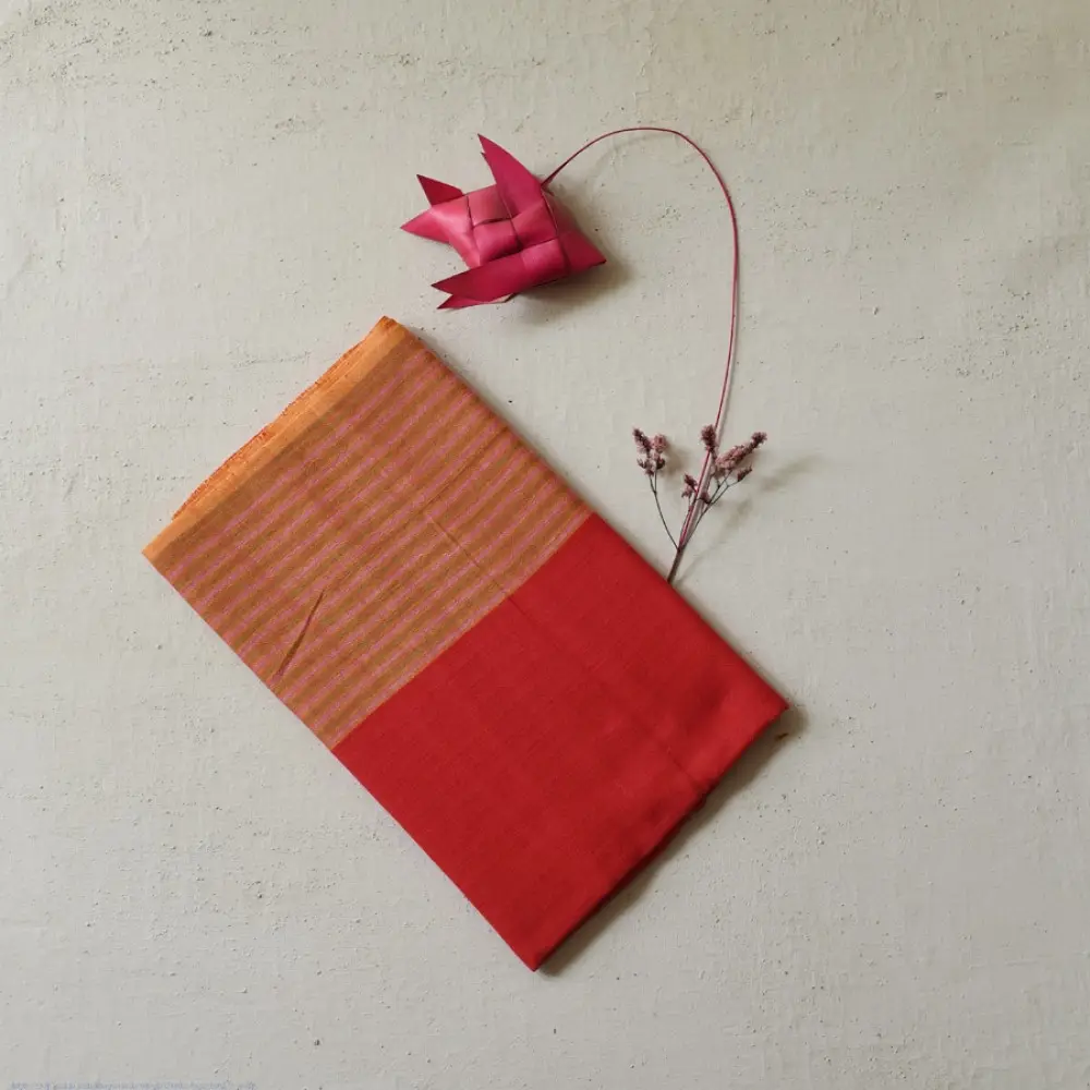 Buy Himalayan Handloom Pure Cotton Red Stole