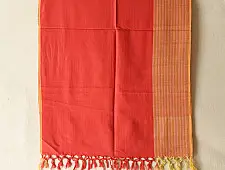 Mountain Loom ✜ Himalayan Handloom Pure Cotton Red Stole