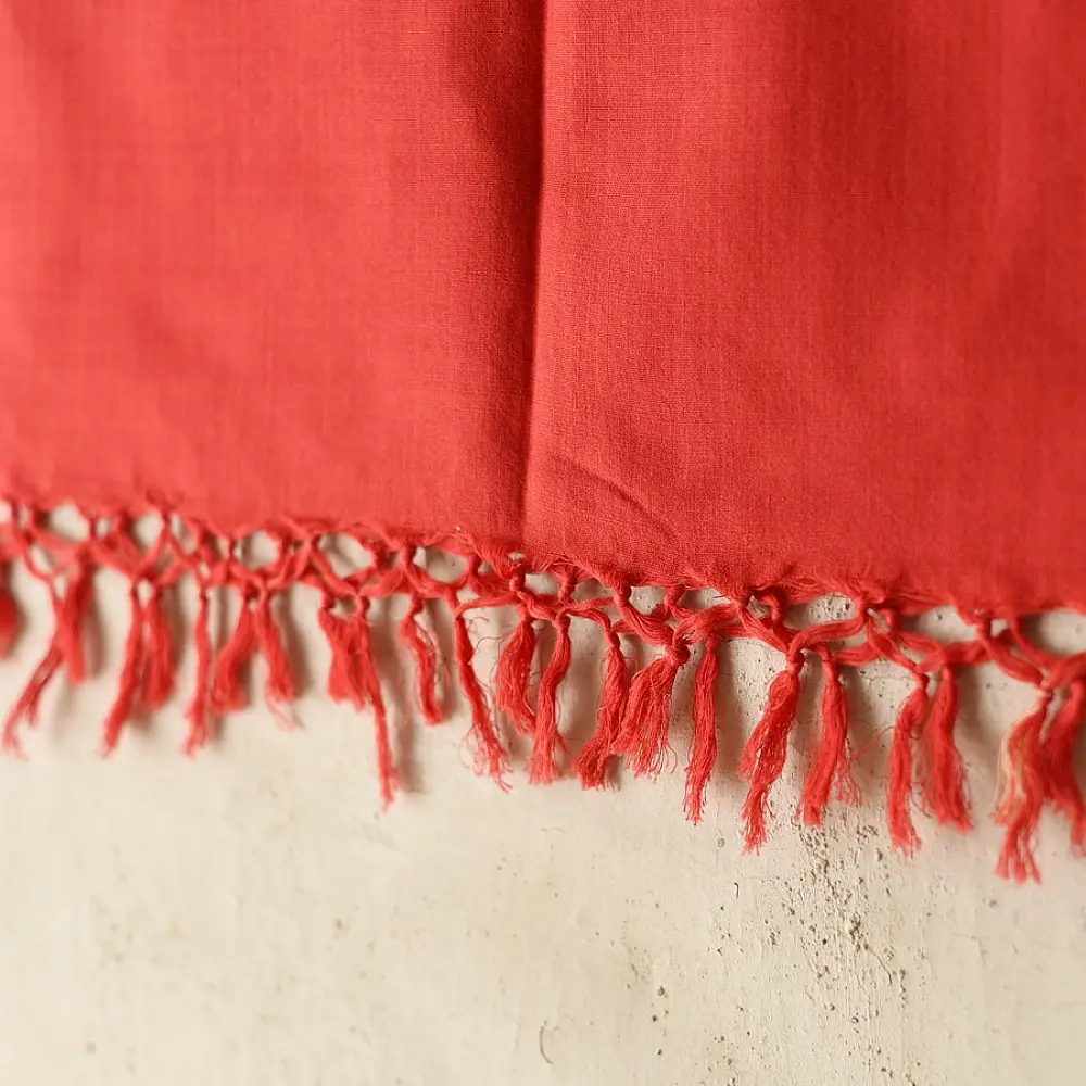Buy Himalayan Handloom Pure Cotton Red Stole