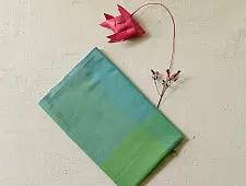 Mountain Loom ✜ Handloom Cotton Stole - Green Shaded