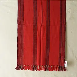 Falguni | Handloom Himalayan Woolen Stole ~ Red