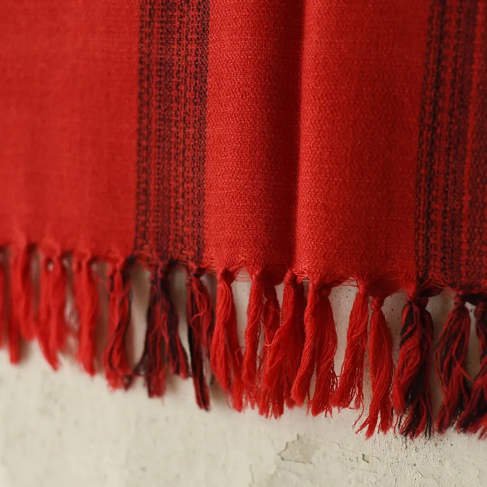 Shop Himalayan Handloom Woolen Stole ~ Red