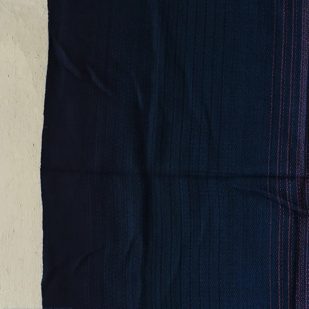 Shop Falguni | Handloom Himalayan Woolen Stole ~ Navy Blue & Purple Shaded
