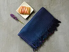 Falguni | Handloom Himalayan Woolen Stole ~ Navy Blue & Purple Shaded
