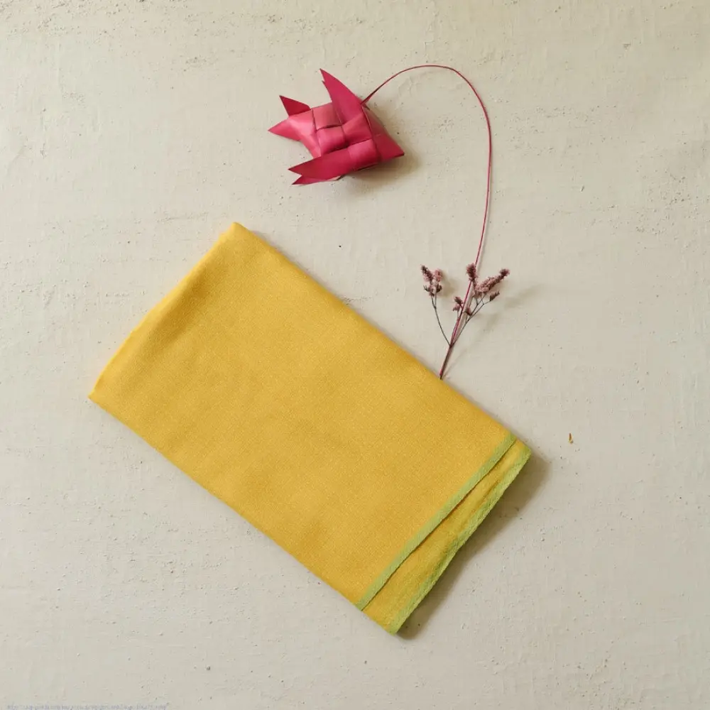 Buy Himalayan Handloom Cotton Stole - Yellow