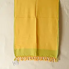 Mountain Loom ✜ Handloom Pure Cotton Stole - Yellow