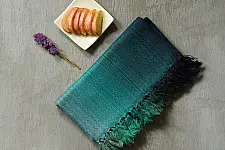 Falguni | Handloom Himalayan Woolen Stole ~ Teal Green