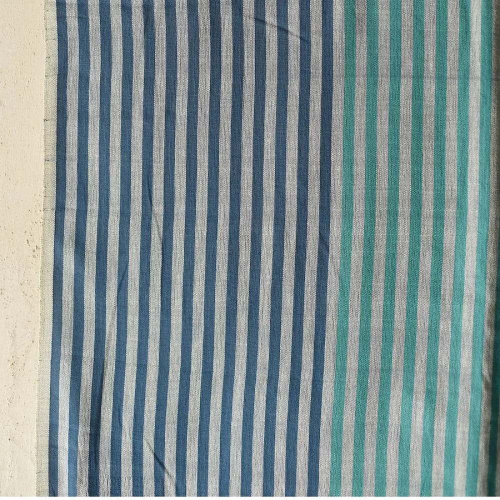 Buy Himalayan Handloom Cotton Stole Blue Stipes