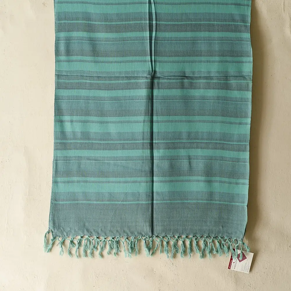 Buy Himalayan Handloom Cotton Stole - Green