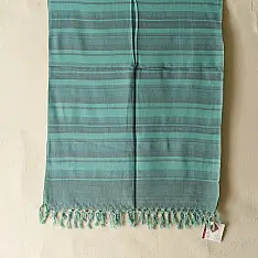 Mountain Loom ✜ Handloom Cotton Stole - Green