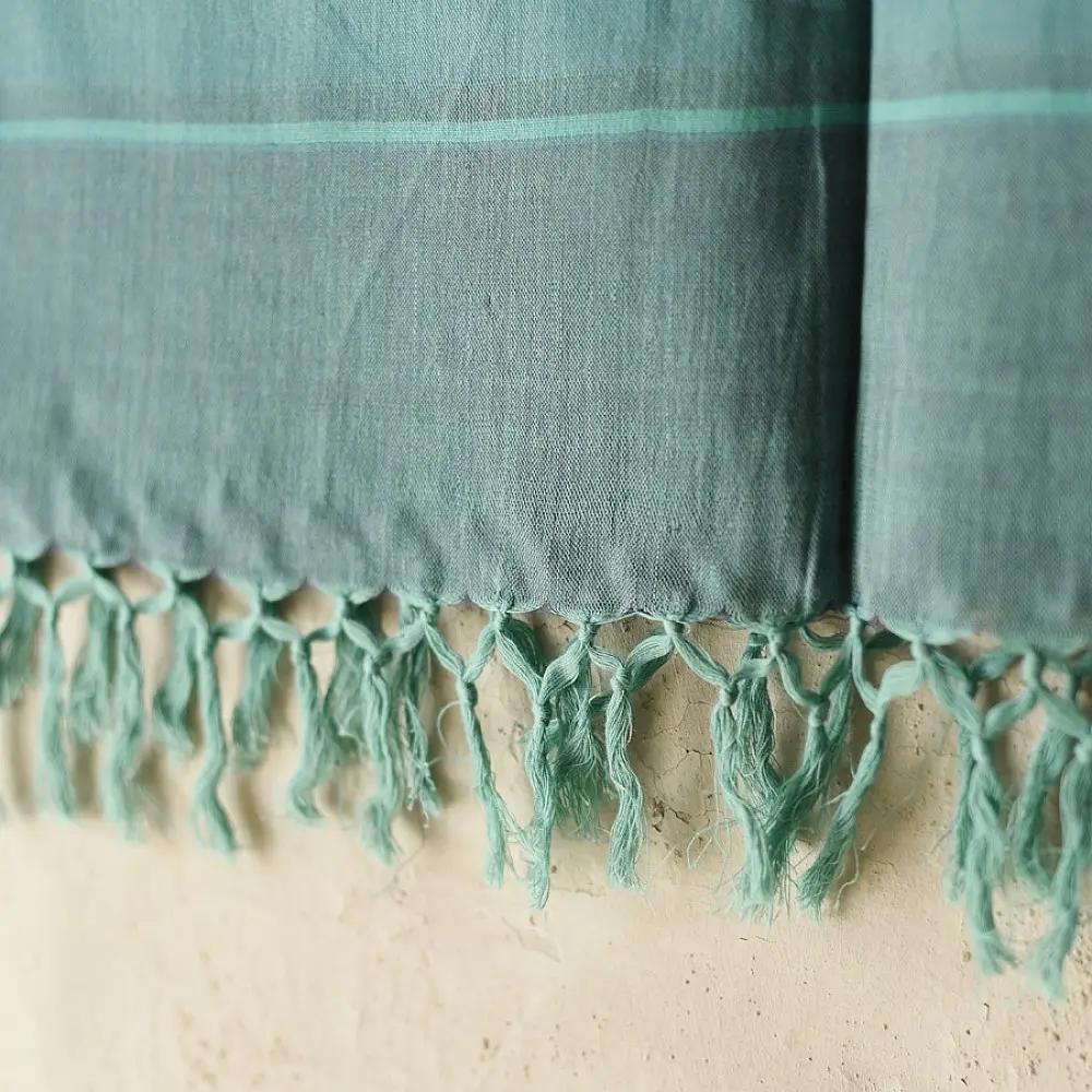 Buy Himalayan Handloom Cotton Stole - Green