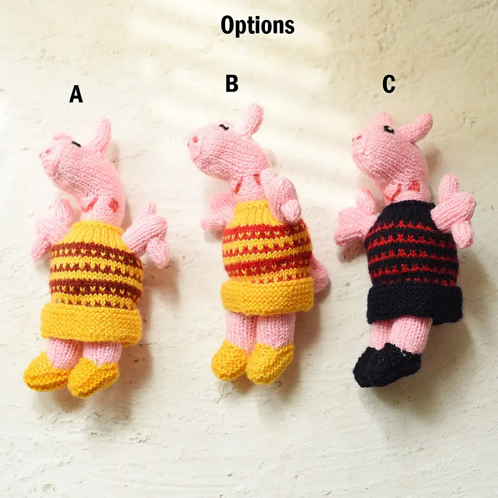 Buy Himalayan Knitted Woolen Soft Toy - Piggy