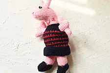 Guppy | Himalayan Knitted Woolen Soft Toy - Piggy (Three Options)