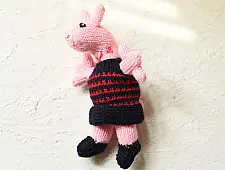 Guppy | Himalayan Knitted Woolen Soft Toy - Piggy (Three Options)