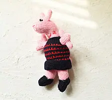 Guppy | Himalayan Knitted Woolen Soft Toy - Piggy (Three Options)