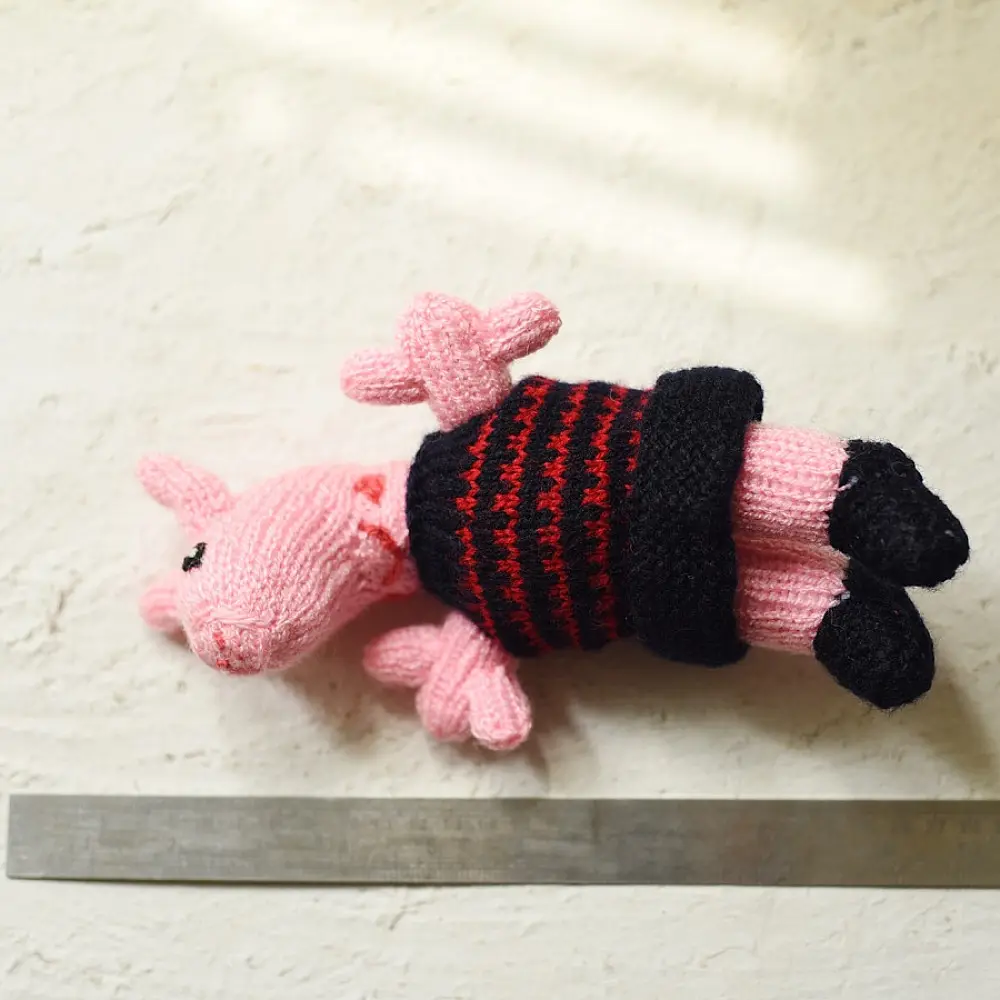 Buy Himalayan Knitted Woolen Soft Toy - Piggy