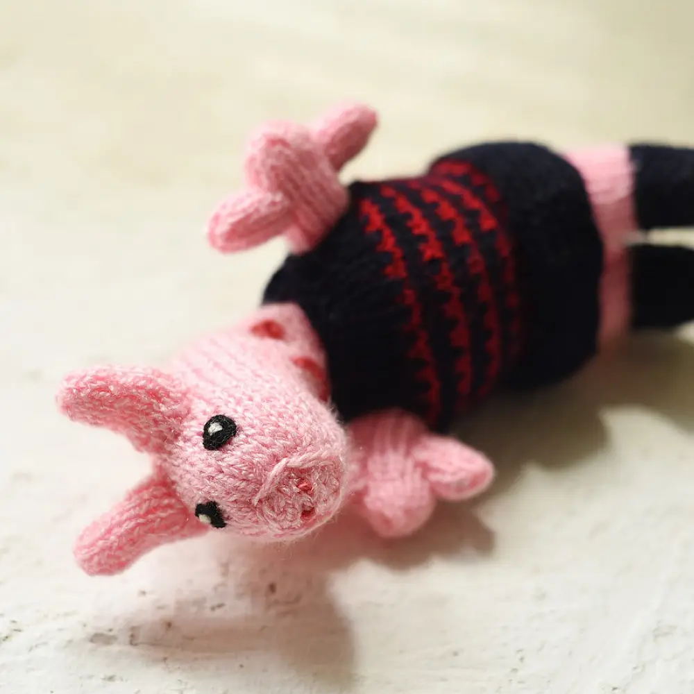 Buy Himalayan Knitted Woolen Soft Toy - Piggy