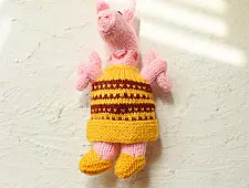 Guppy | Himalayan Knitted Woolen Soft Toy - Piggy (Three Options)