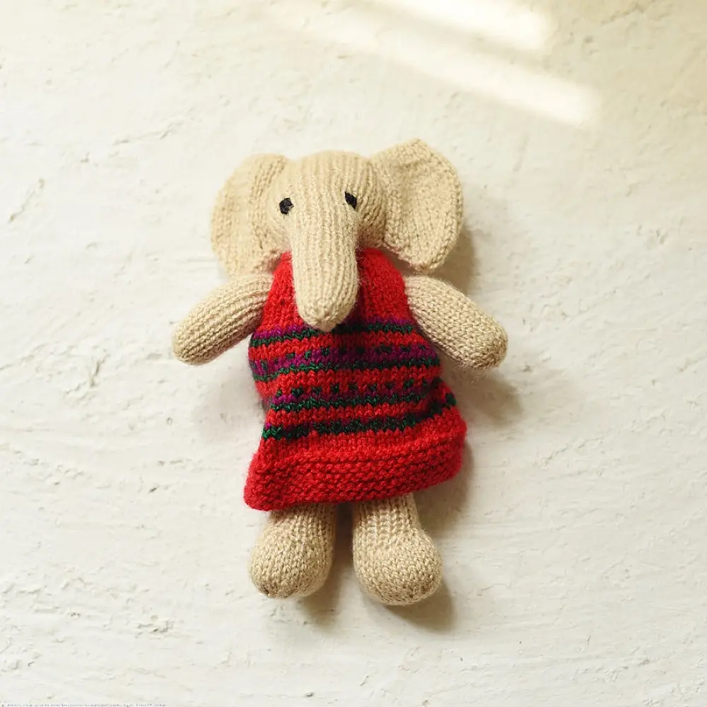 Buy Himalayan Knitted Woolen Soft Toy - Elephant 