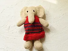 Guppy | Himalayan Knitted Woolen Soft Toy - Elephant (Two Color Options)