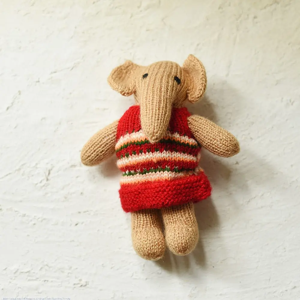 Buy Himalayan Knitted Woolen Soft Toy - Elephant 