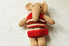 Guppy | Himalayan Knitted Woolen Soft Toy - Elephant (Red)
