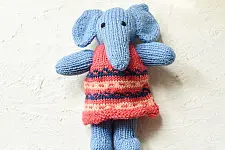 Guppy | Himalayan Knitted Woolen Soft Toy - Elephant (Two Color Options)
