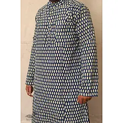Advay : अद्वय  | Ajrakh printed - Cotton long kurta - 8