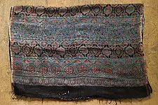 फ़लक ✽ Ajrakh Linen Saree ~ 13