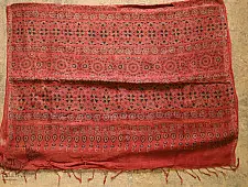 फ़लक ✽ Ajrakh Linen Saree ~ 24