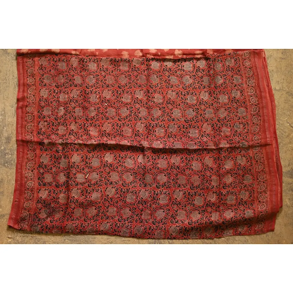 फ़लक ✽ Ajrakh Linen Saree ~ 24