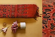 फ़लक ✽ Ajrakh Linen Saree ~ 24