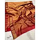 Handwoven Chanderi Silk Full Zari Saree - Red & Golden