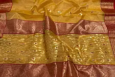Padmapriya | Handwoven Chanderi saree - Mustard Yellow