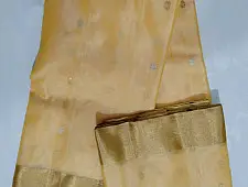 Padmapriya | Handwoven Chanderi Silk saree - Light Yellow